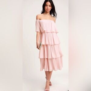 LuLu’s Off The Shoulder Midi Dress